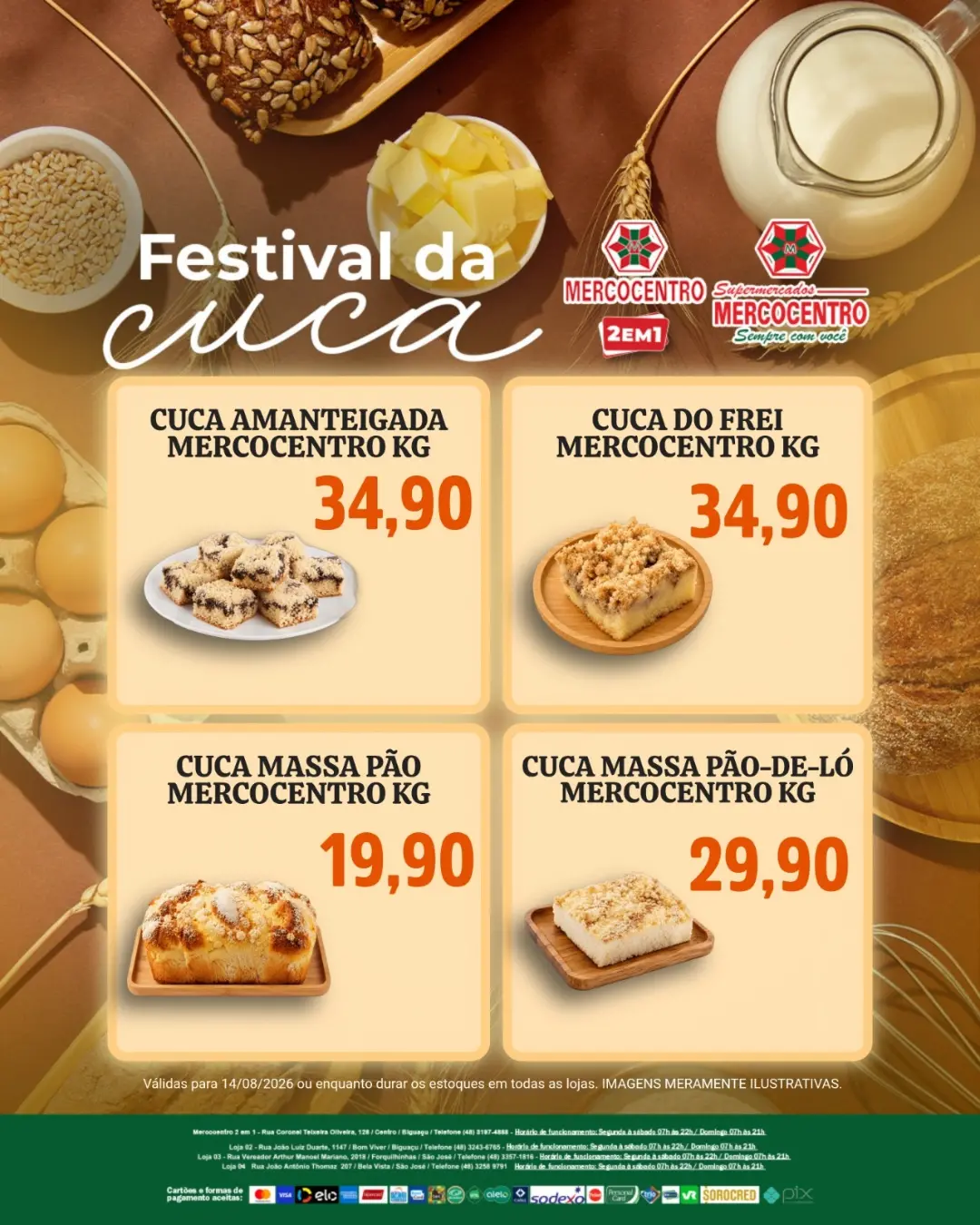 Ofertas SUPERMERCADOS MERCOCENTRO 🛒 – 14/08/2026 Ofertas SUPERMERCADOS MERCOCENTRO 🛒 – 14/08/2026