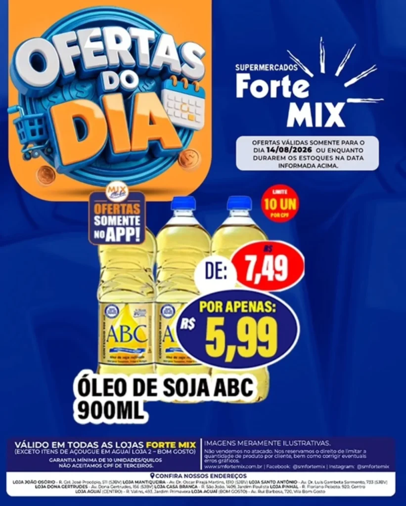Ofertas Supermercados Forte Mix – 14/08/2026