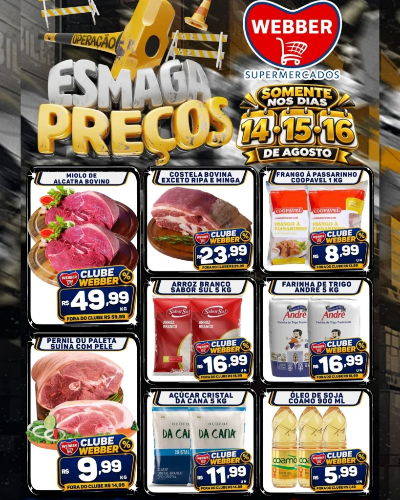 Ofertas SUPERMERCADOS WEBBER – 16/08/2026 Ofertas SUPERMERCADOS WEBBER – 16/08/2026