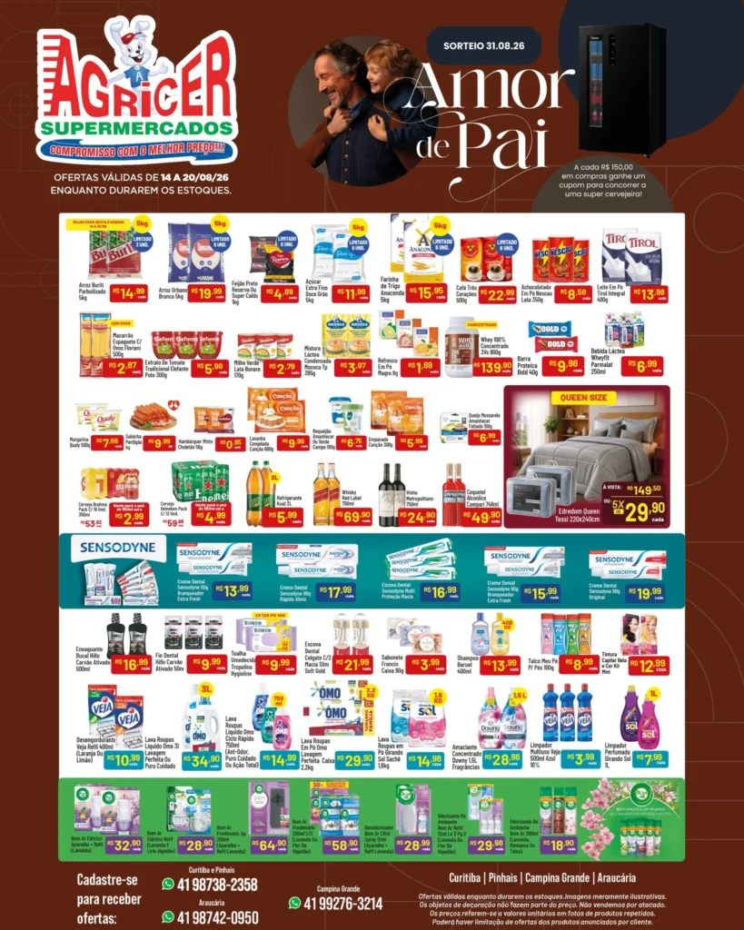 Ofertas Agricer Supermercados – 20/08/2026