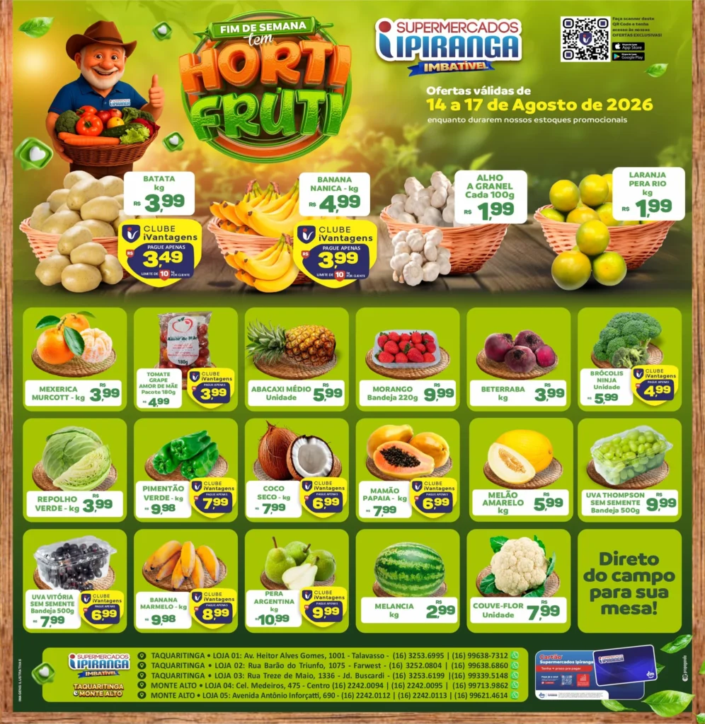 Ofertas Supermercados Ipiranga – 17/08/2026 Ofertas Supermercados Ipiranga – 17/08/2026