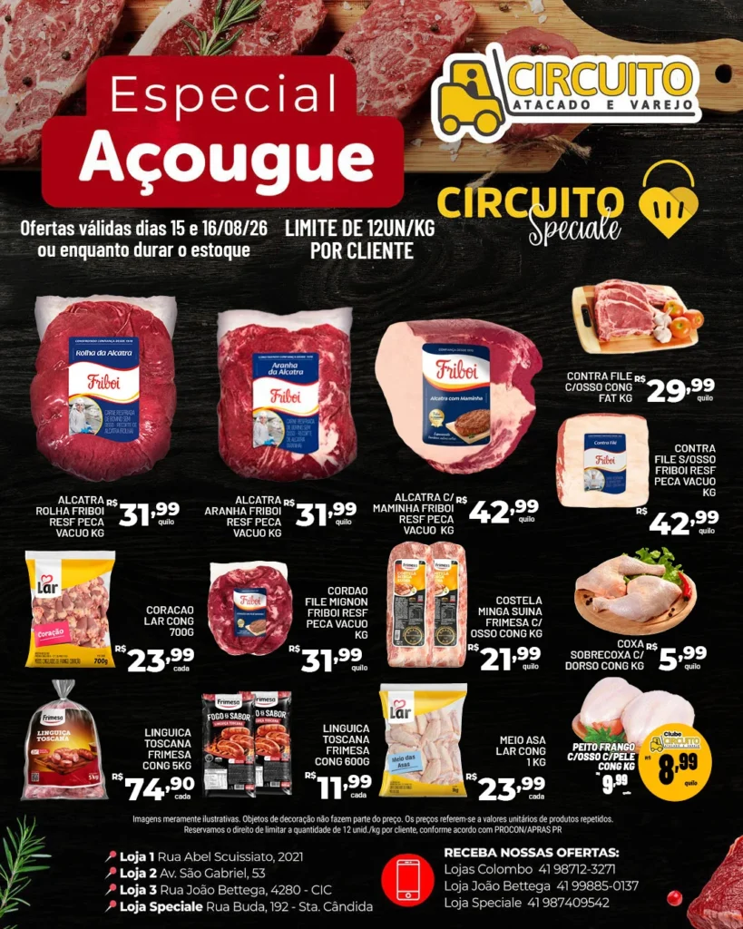 Ofertas Circuito Atacado e Varejo – 16/08/2026