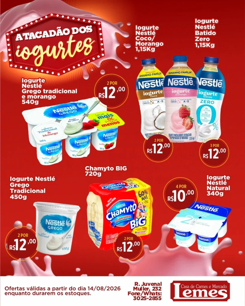 Ofertas Casa de Carnes e Mercado Lemes – 14/08/2026 Ofertas Casa de Carnes e Mercado Lemes – 14/08/2026