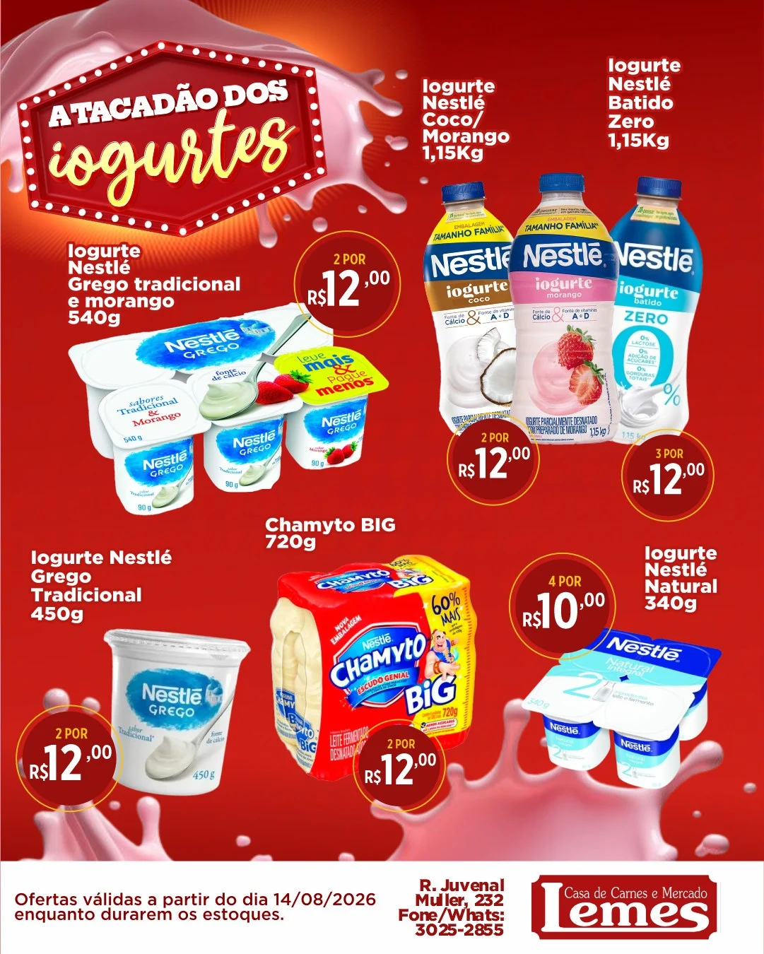 Ofertas Casa de Carnes e Mercado Lemes – 14/08/2026