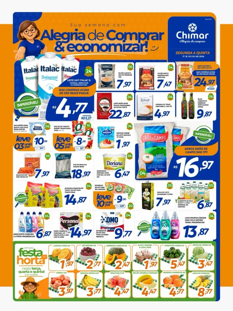 Ofertas Chimar Supermercados – 20/08/2026