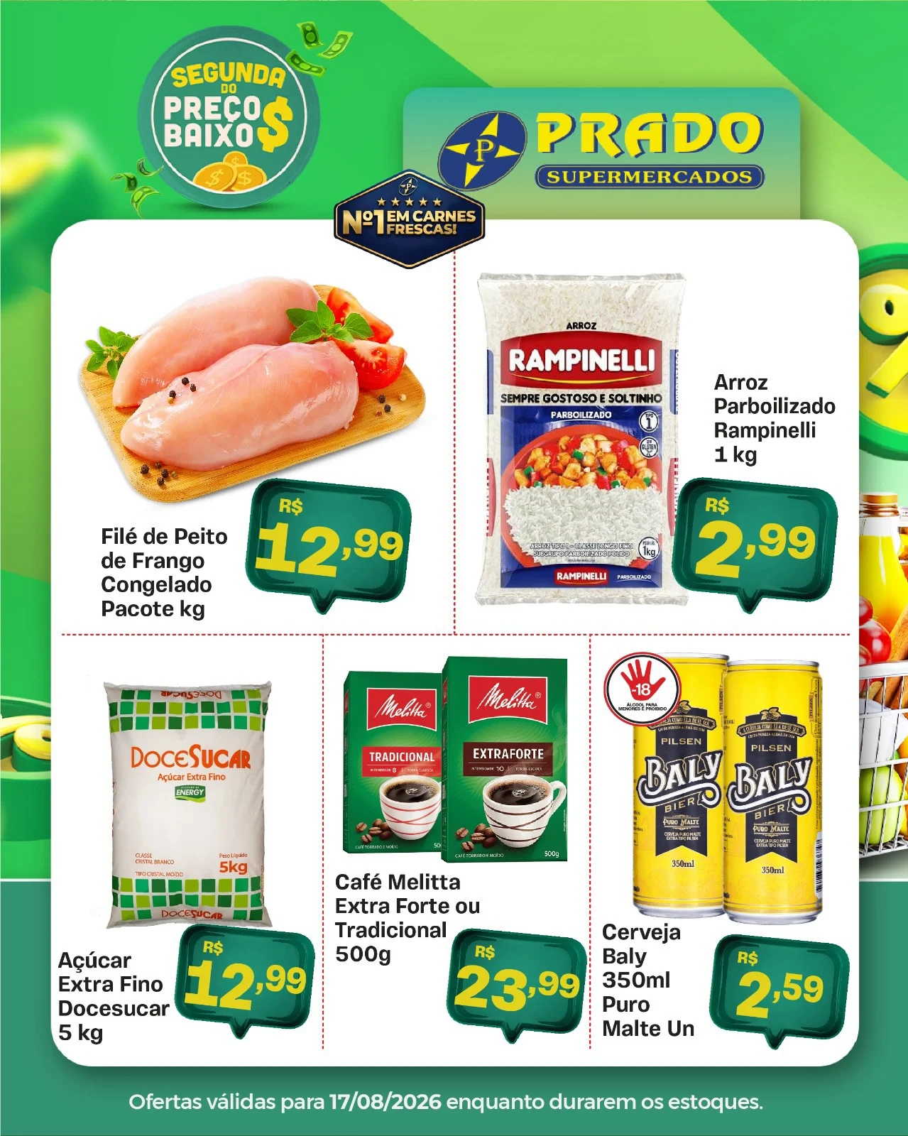Ofertas Perfil oficial – Prado supermercados – 17/08/2026 Ofertas Perfil oficial – Prado supermercados – 17/08/2026