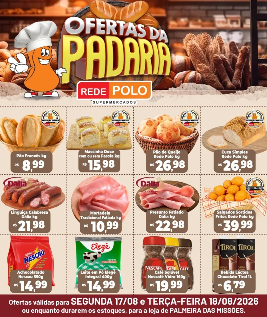 Ofertas Rede Polo Palmeira – 18/08/2026 Ofertas Rede Polo Palmeira – 18/08/2026