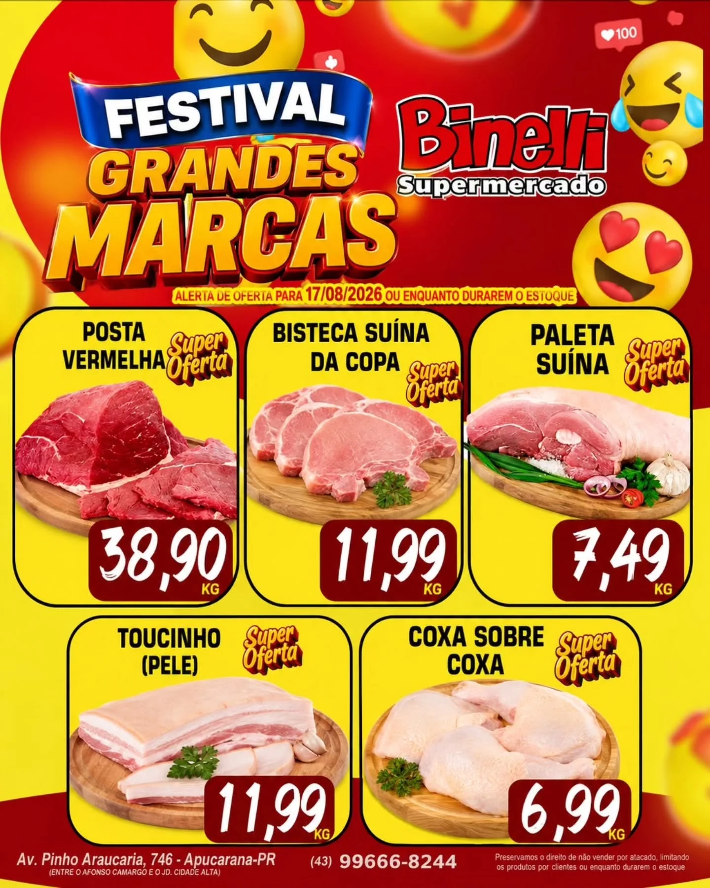 Ofertas Supermercado Binelli – 17/08/2026