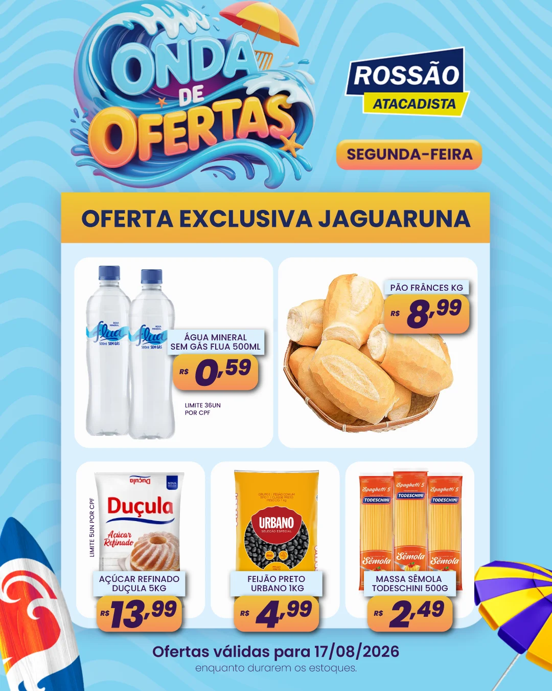 Ofertas Rossão Atacadista – 17/08/2026 Ofertas Rossão Atacadista – 17/08/2026