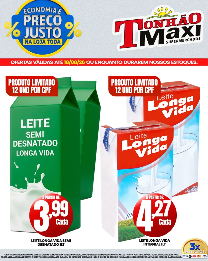 Ofertas Supermercados Tonhão Maxi – 18/08/2026 Ofertas Supermercados Tonhão Maxi – 18/08/2026