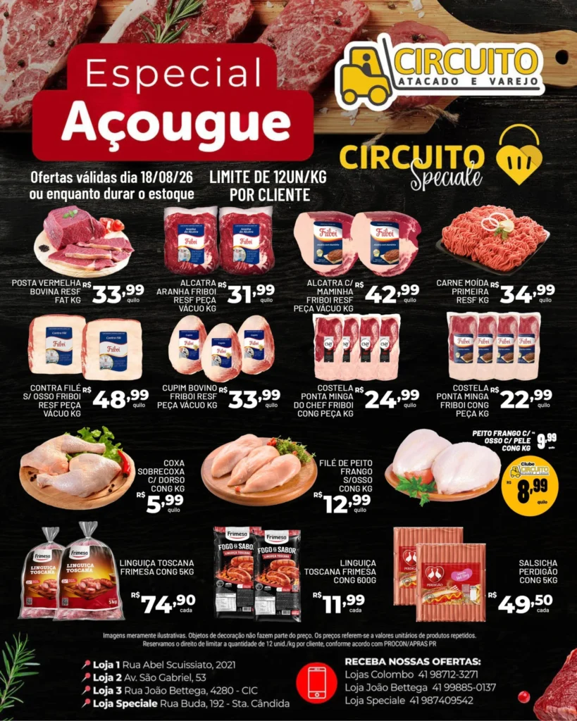 Ofertas Circuito Atacado e Varejo – 18/08/2026 Ofertas Circuito Atacado e Varejo – 18/08/2026