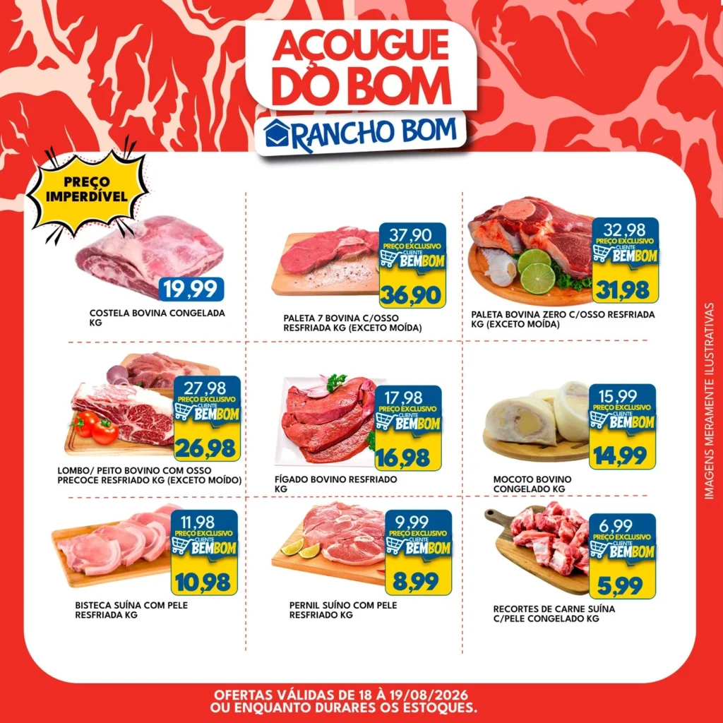 Ofertas Rancho Bom Supermercados – 19/08/2026 Ofertas Rancho Bom Supermercados – 19/08/2026
