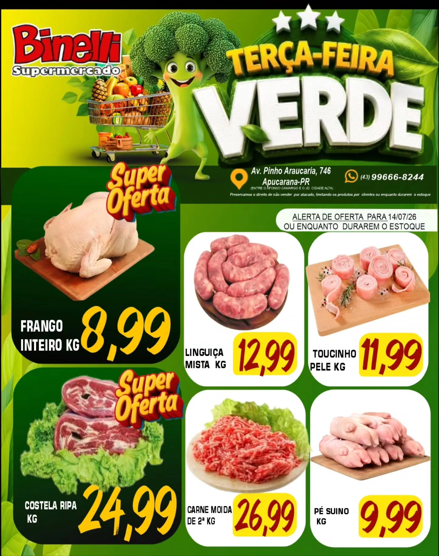 Ofertas Supermercado Binelli – 18/08/2026
