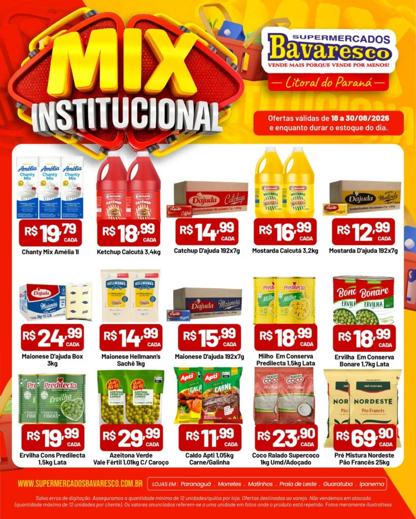 Ofertas Supermercados Bavaresco – 18/08/2026 Ofertas Supermercados Bavaresco – 18/08/2026