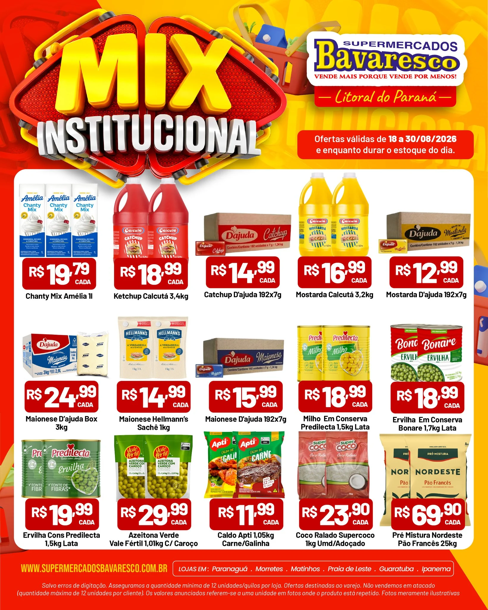 Ofertas Supermercados Bavaresco – 18/08/2026