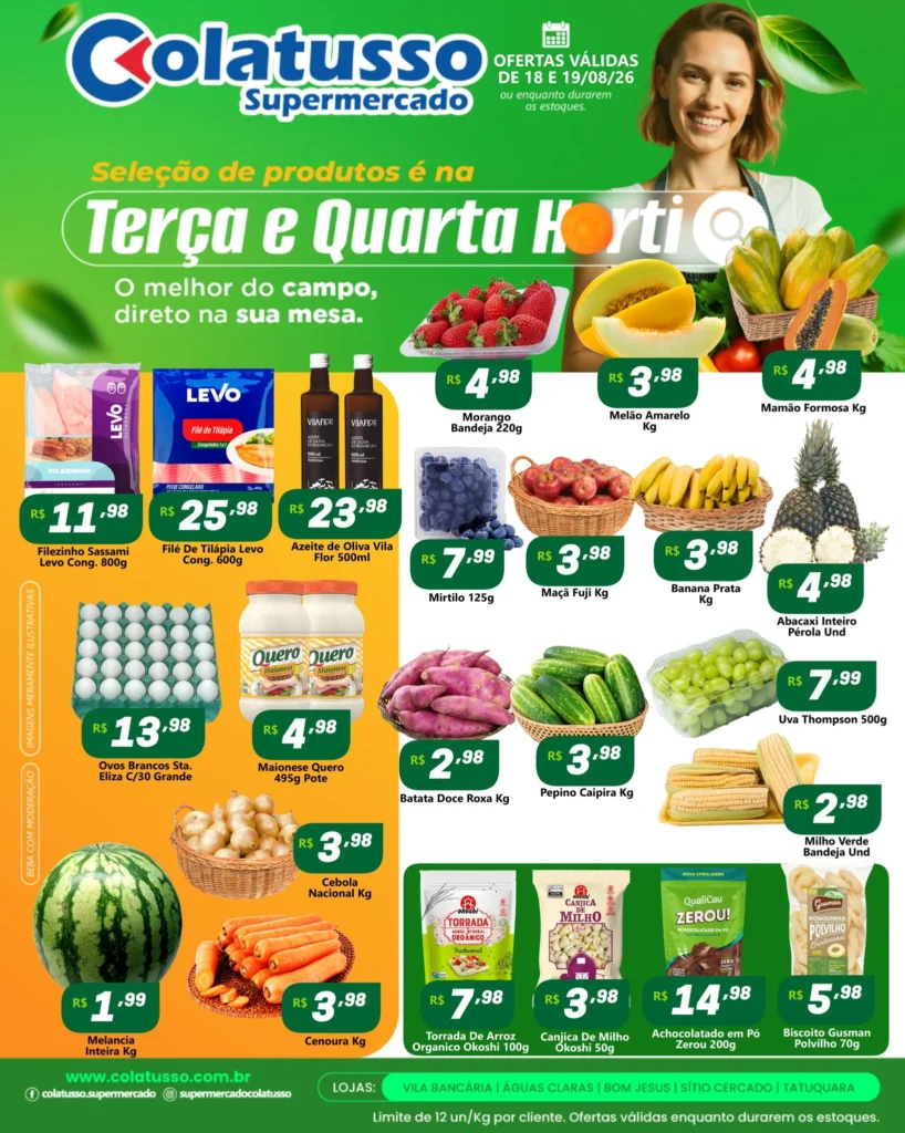 Ofertas Supermercado Colatusso – 18/08/2026