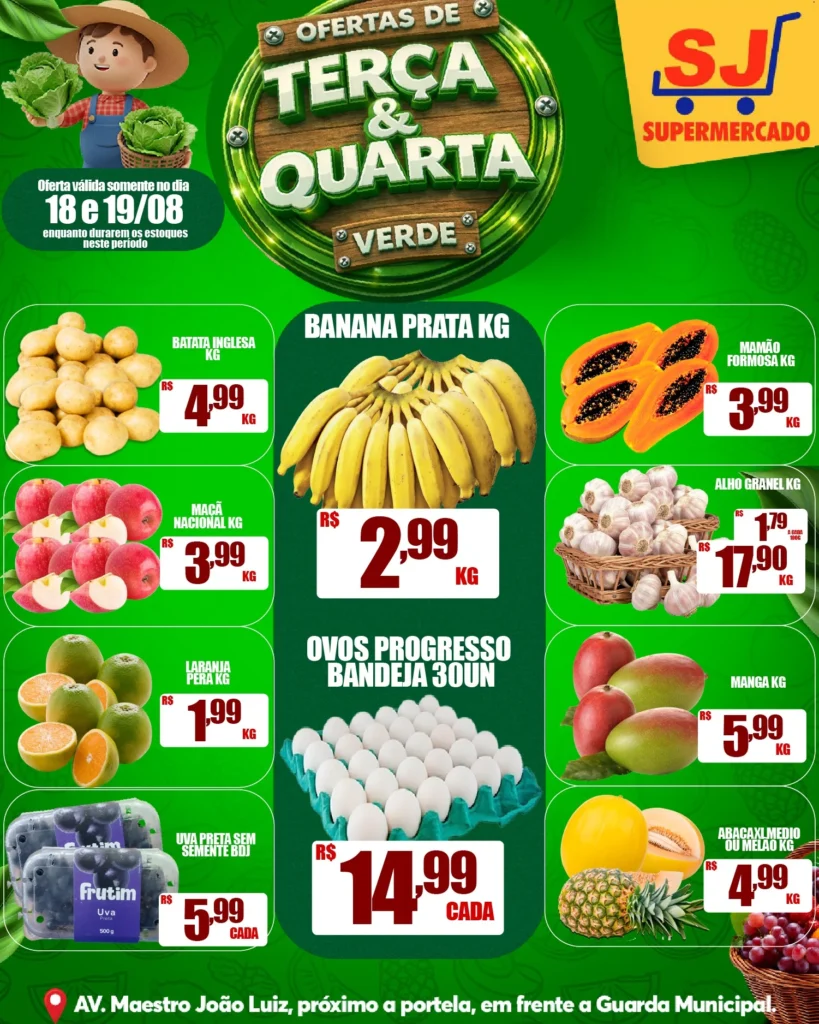 Ofertas SJ Supermercado – 18/08/2026