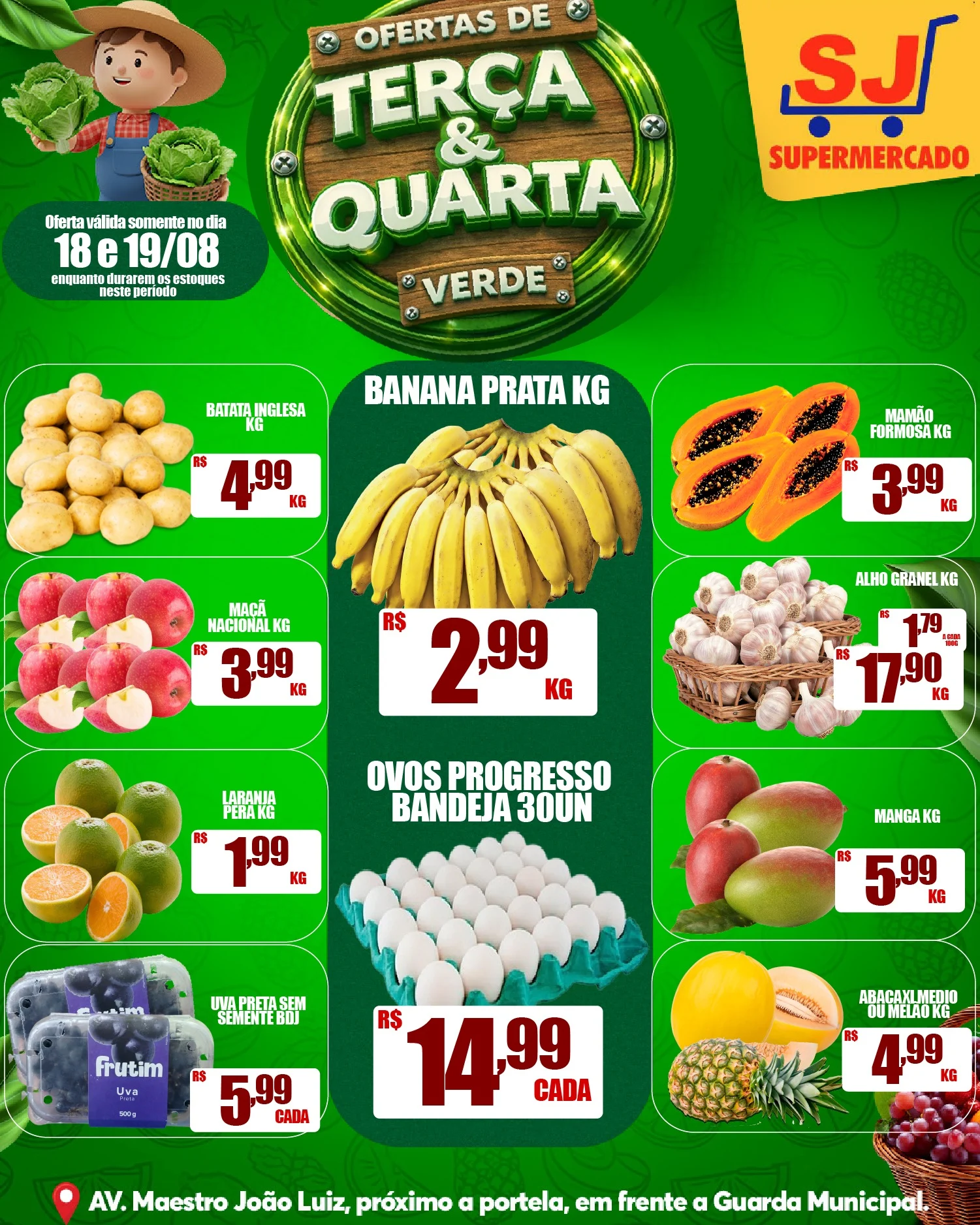 Ofertas SJ Supermercado – 19/08/2026