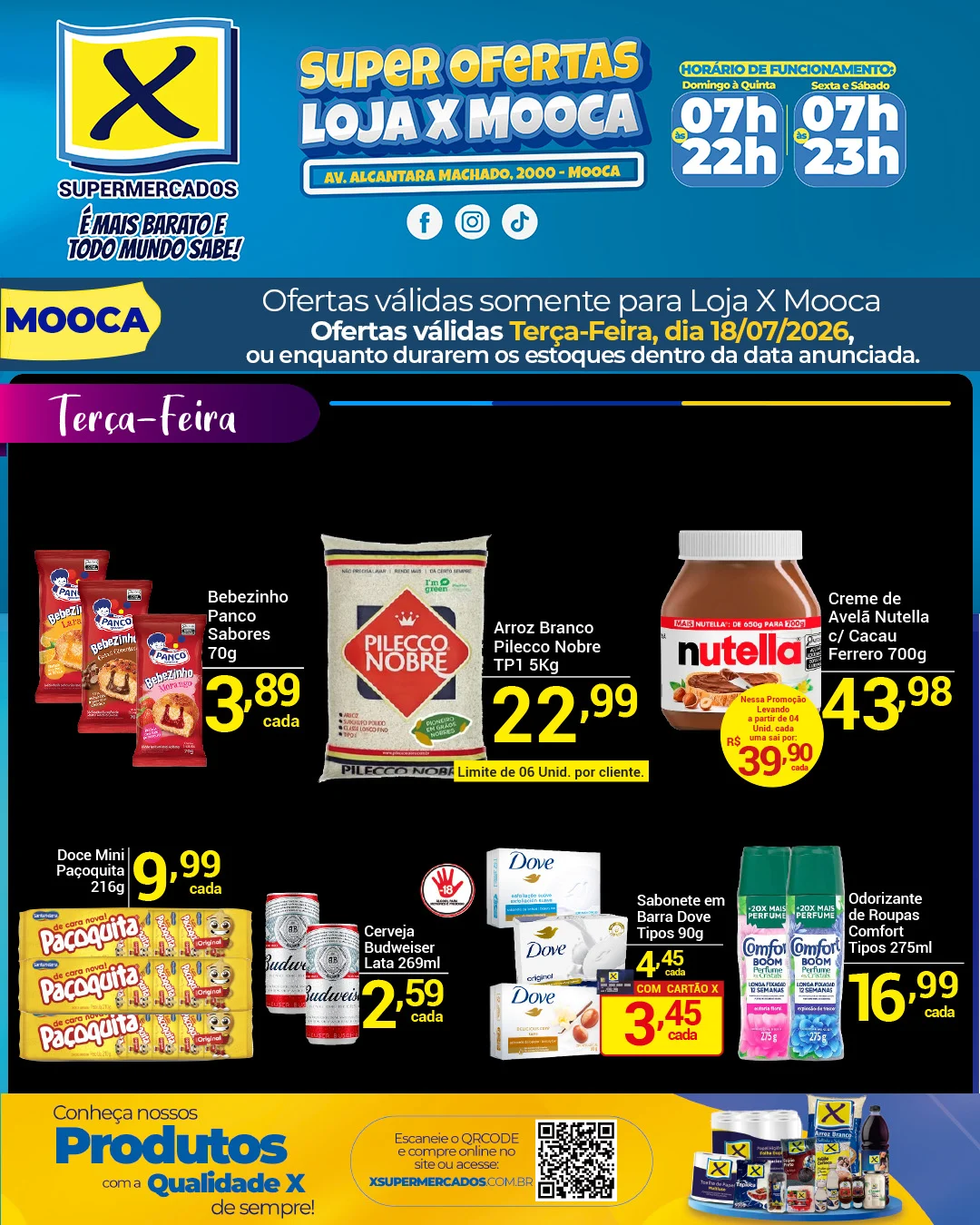 Ofertas Rede X Supermercados – 18/08/2026