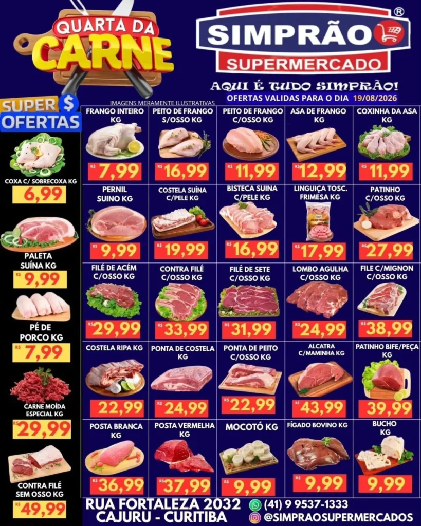 Ofertas simprão supermercados – 19/08/2026