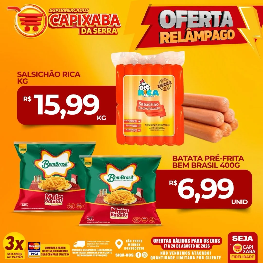 Ofertas Supermercados Capixaba da Serra – 19/08/2026 Ofertas Supermercados Capixaba da Serra – 19/08/2026
