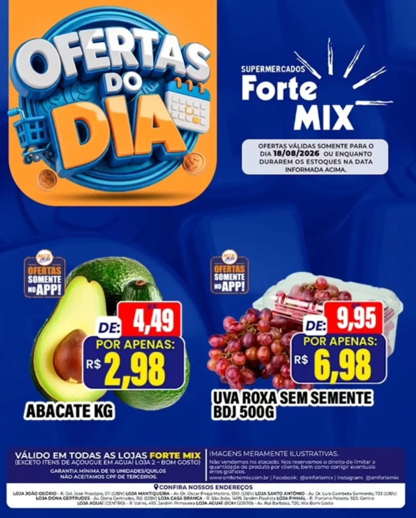 Ofertas Supermercados Forte Mix – 18/08/2026
