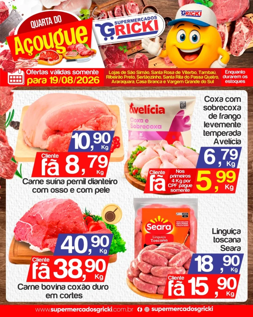 Ofertas Supermercados Gricki – 19/08/2026