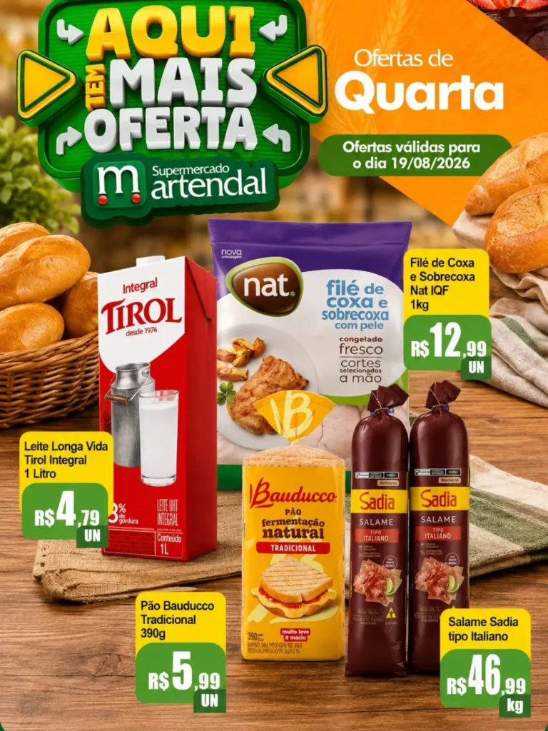 Ofertas Supermercado Martendal – 19/08/2026 Ofertas Supermercado Martendal – 19/08/2026