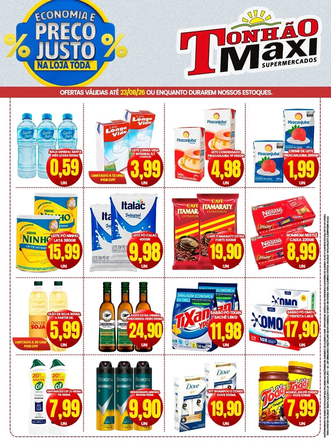 Ofertas Supermercados Tonhão Maxi – 19/08/2026