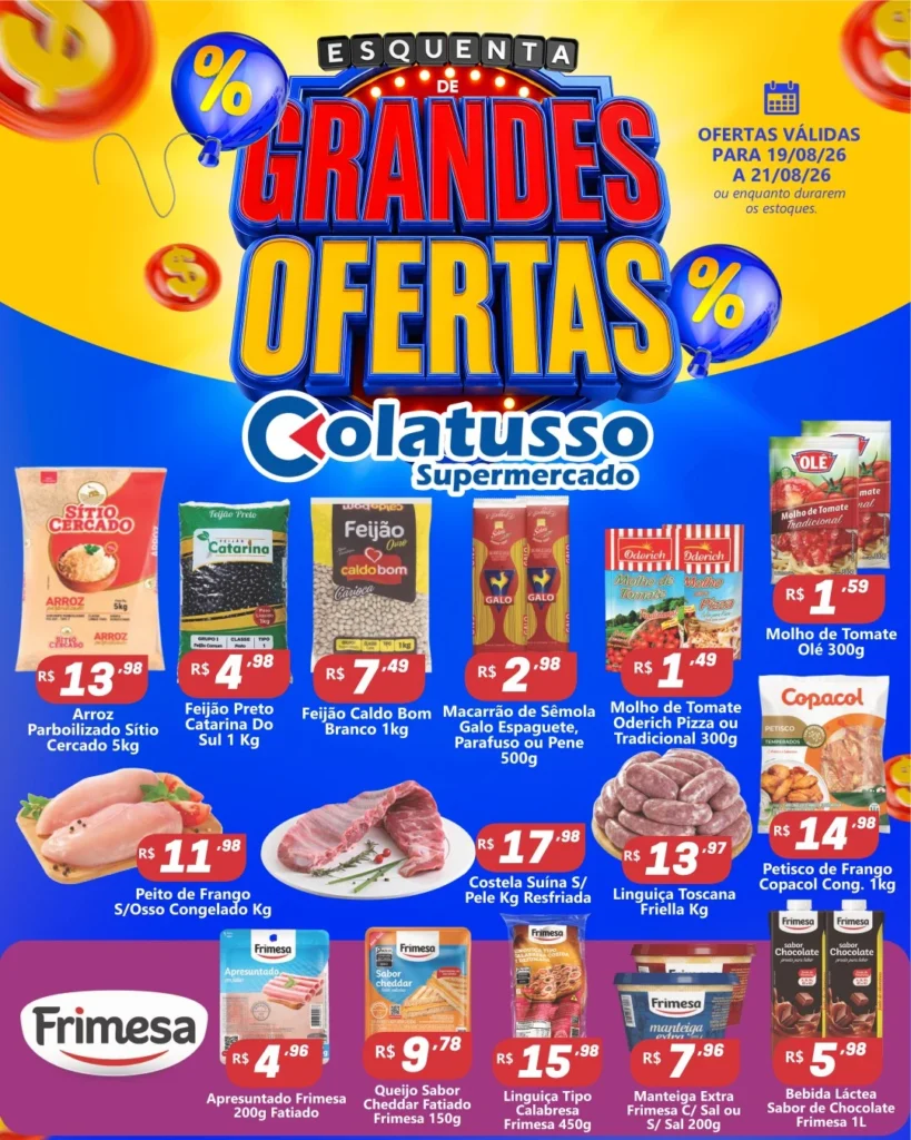 Ofertas Supermercado Colatusso – 19/08/2026