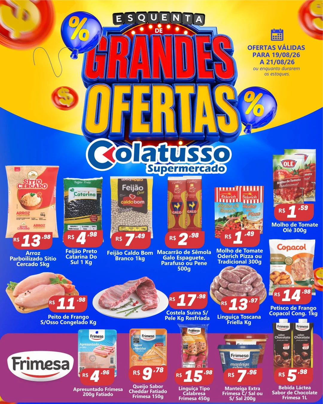 Ofertas Supermercado Colatusso – 19/08/2026
