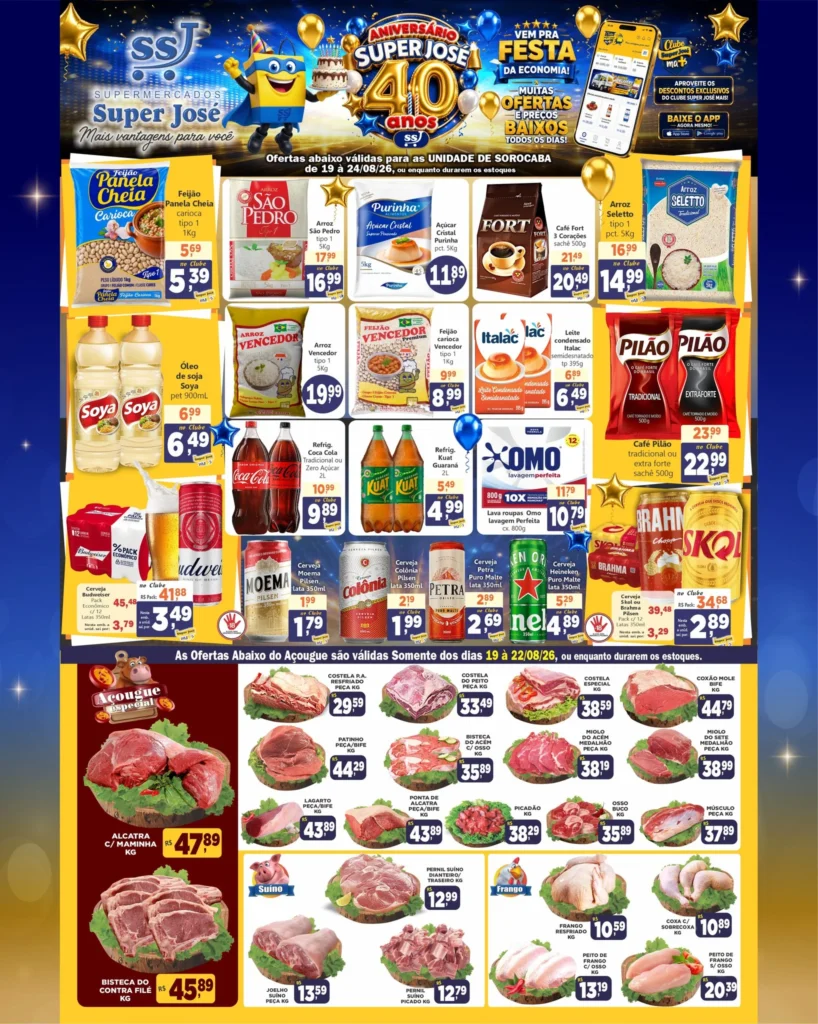 Ofertas Supermercado Super José – 19/08/2026