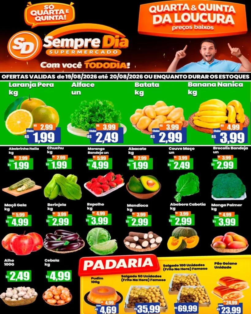 Ofertas Supermercado Sempre Dia – 20/08/2026 Ofertas Supermercado Sempre Dia – 20/08/2026