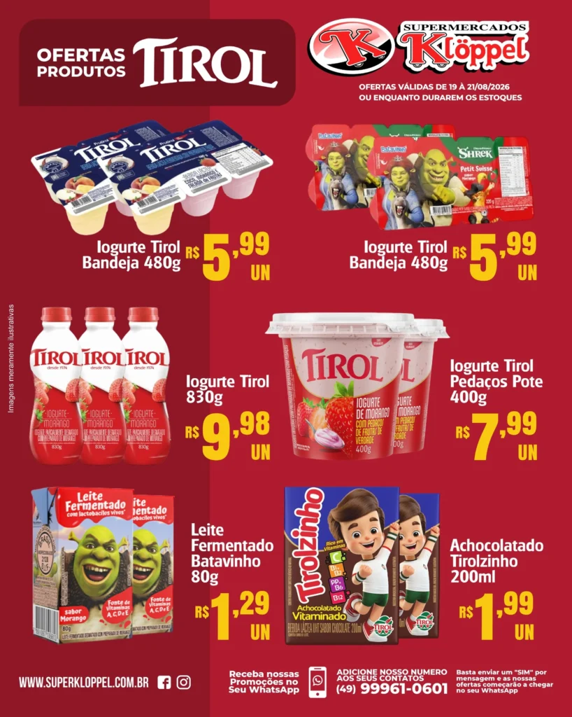 Ofertas Supermercados Klöppel – 19/08/2026