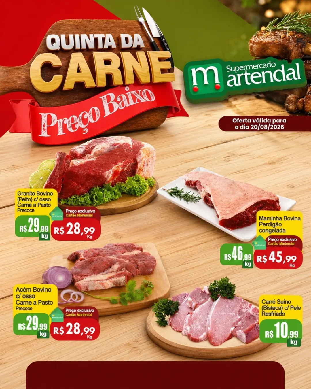 Ofertas Supermercado Martendal – 20/08/2026
