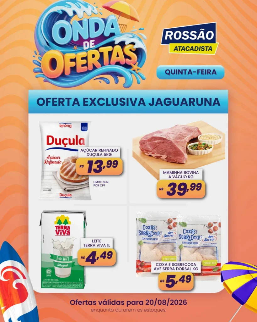 Ofertas Rossão Atacadista – 20/08/2026 Ofertas Rossão Atacadista – 20/08/2026