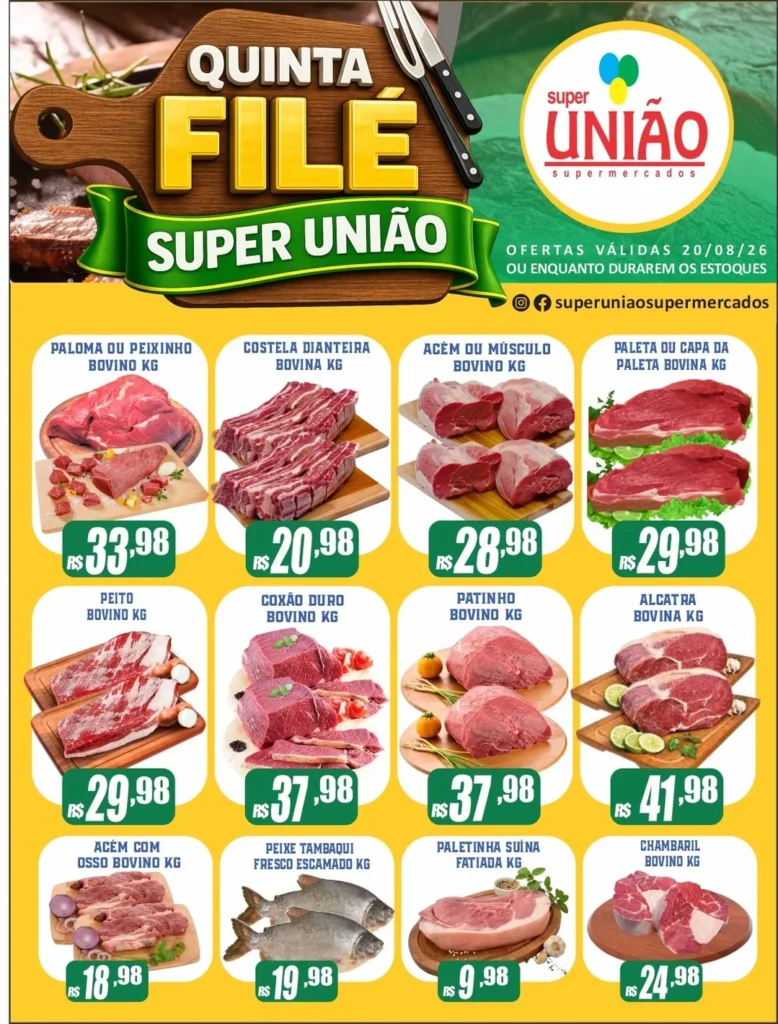 Ofertas Super União Supermercados | OFICIAL – 20/08/2026