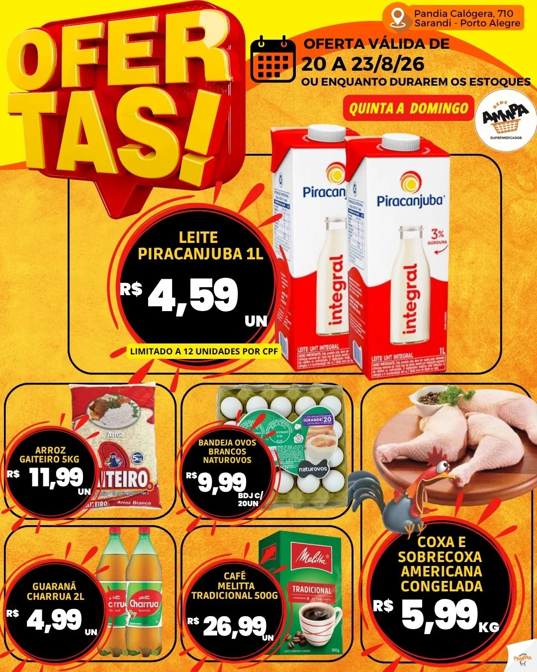 Ofertas Super Pandia | Sarandi, Porto Alegre – 20/08/2026
