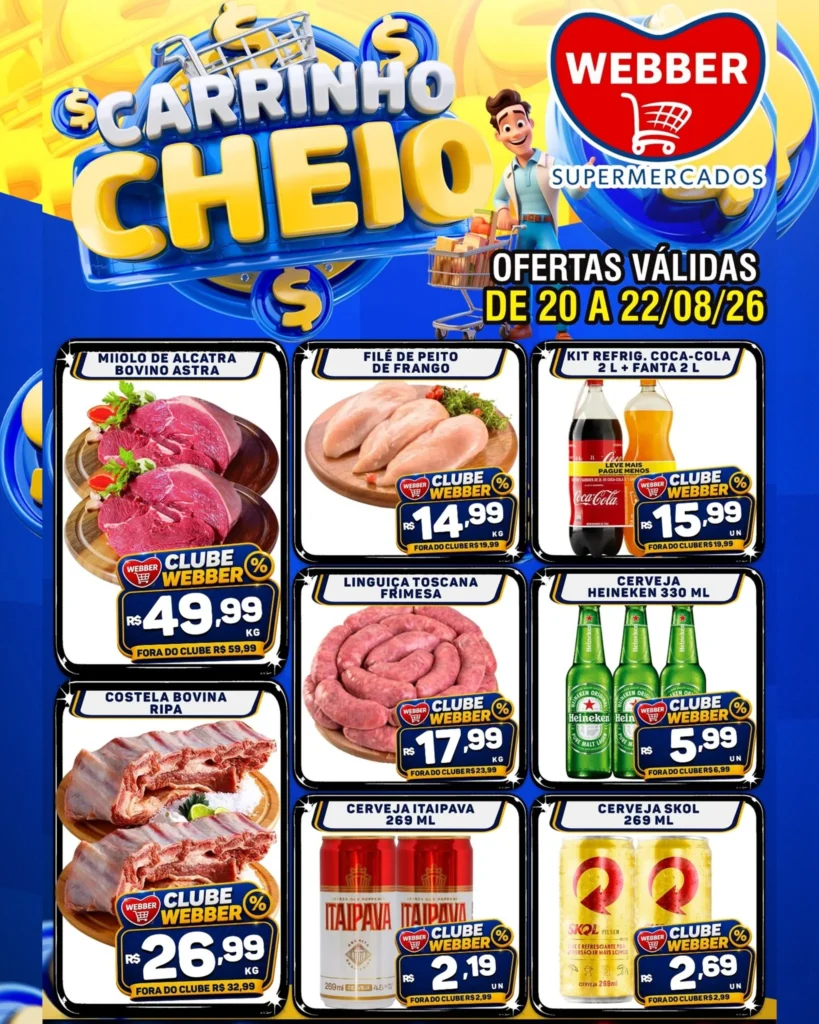 Ofertas SUPERMERCADOS WEBBER – 22/08/2026