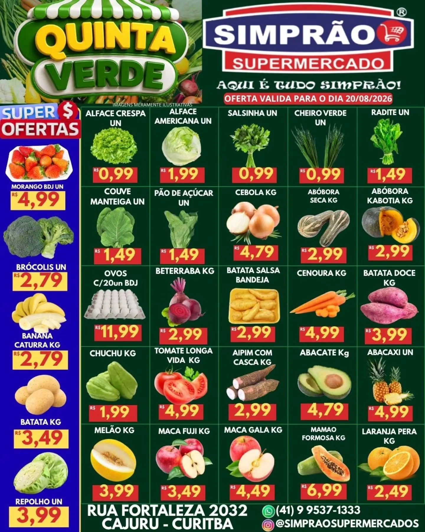Ofertas simprão supermercados – 20/08/2026