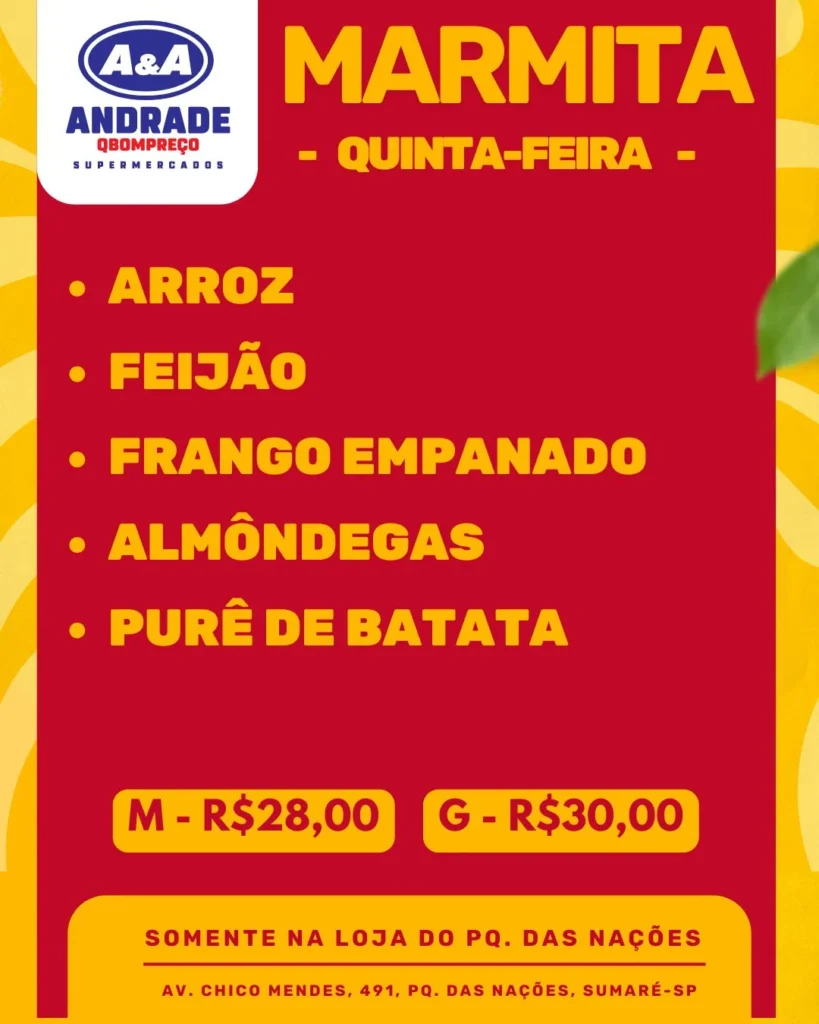 Ofertas Supermercados Andrade Qbompreço – 20/08/2026