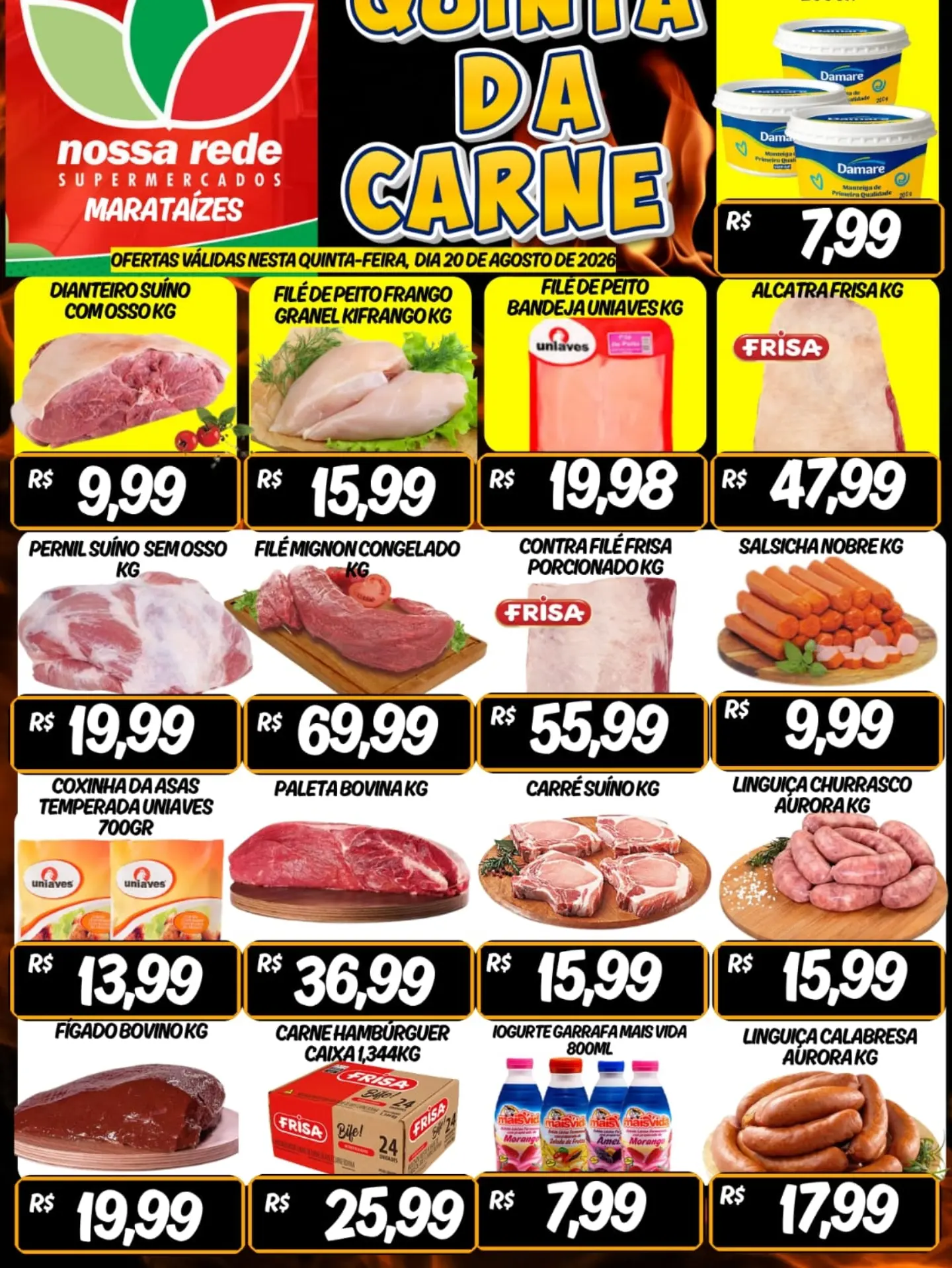 Ofertas NOSSA REDE SUPERMERCADOS | Marataízes 🛒 – 20/08/2026 Ofertas NOSSA REDE SUPERMERCADOS | Marataízes 🛒 – 20/08/2026