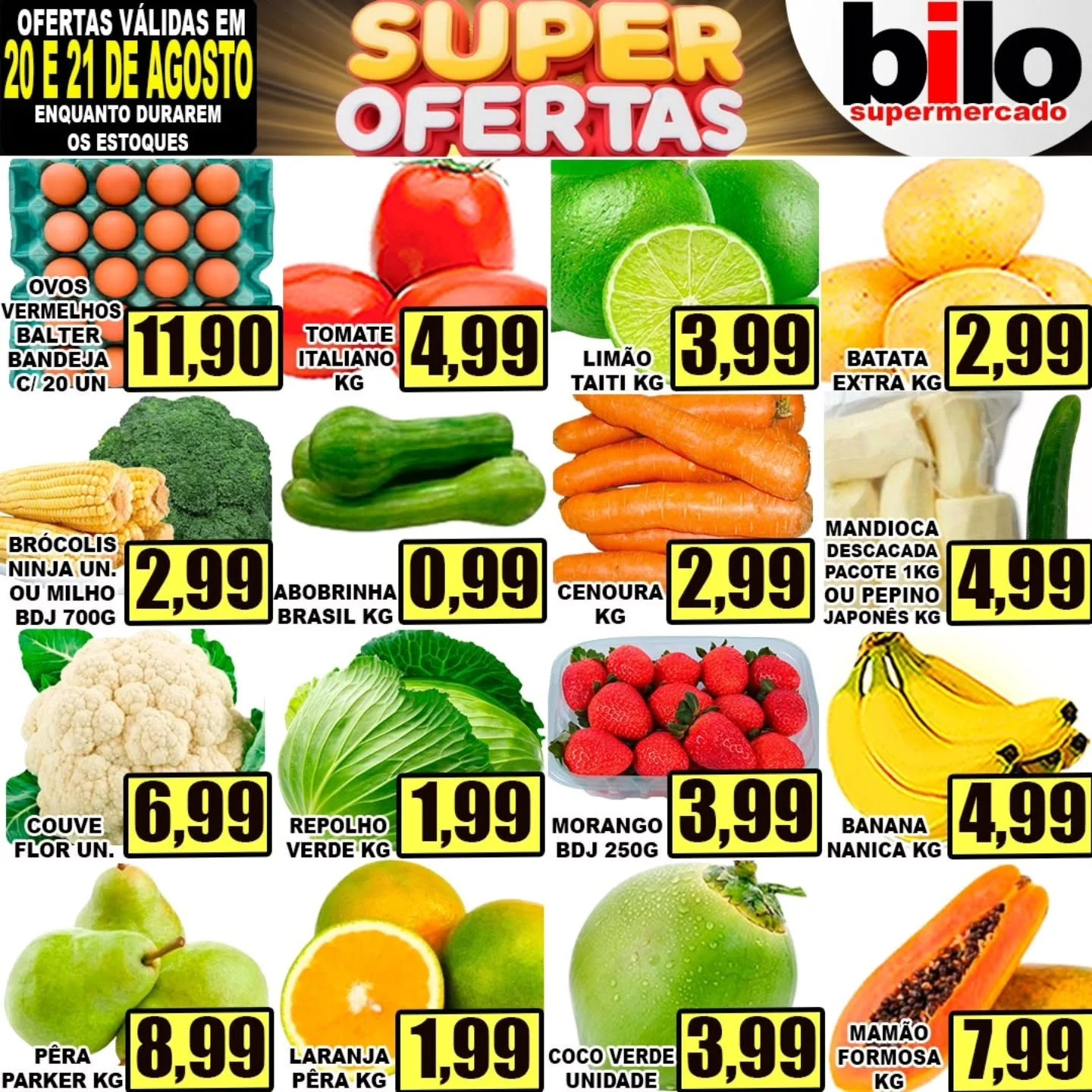 Ofertas Supermercado bilo – 21/08/2026