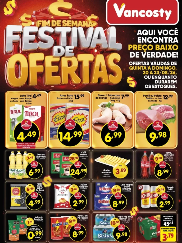 Ofertas Vancosty – 23/08/2026