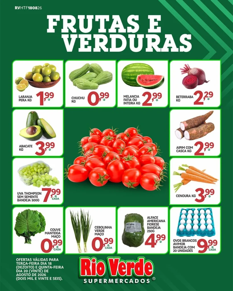 Ofertas Rio Verde Supermercados – 20/08/2026