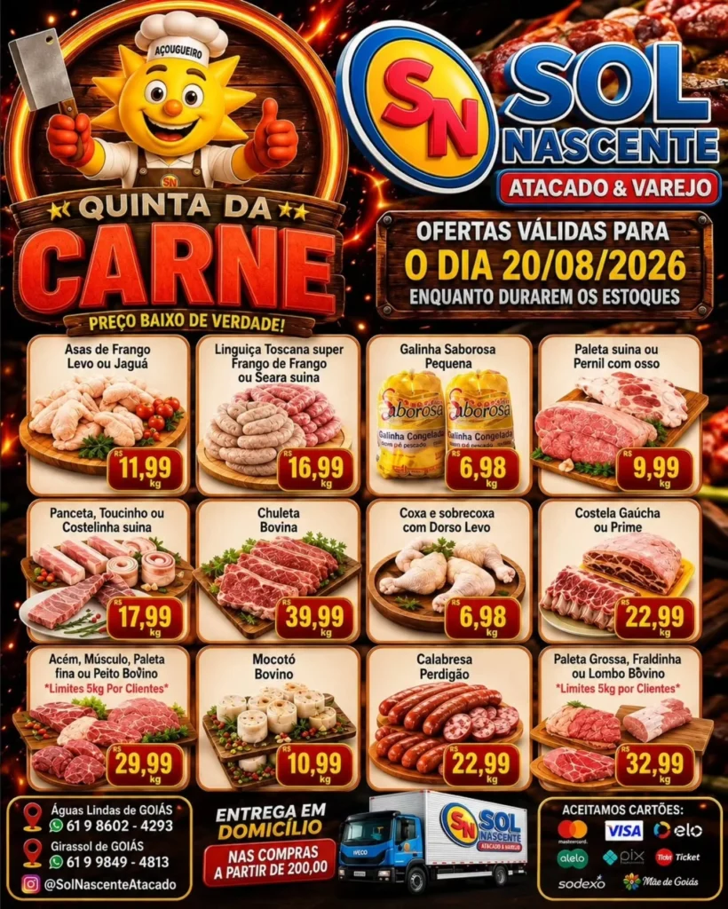 Ofertas Sol Nascente Atacado e Varejo | Supermercado – 20/08/2026