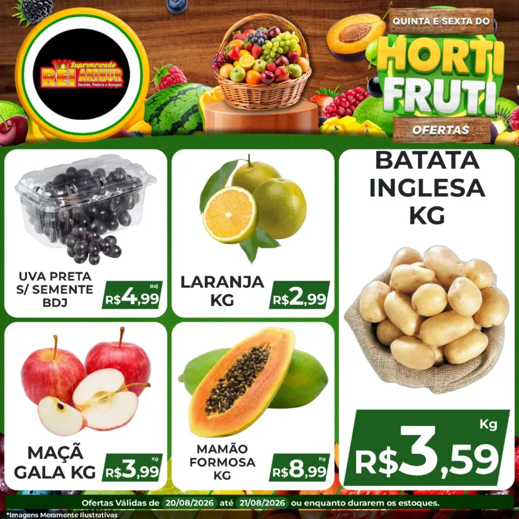 Ofertas Supermercado Rei Arthur💥 – 21/08/2026