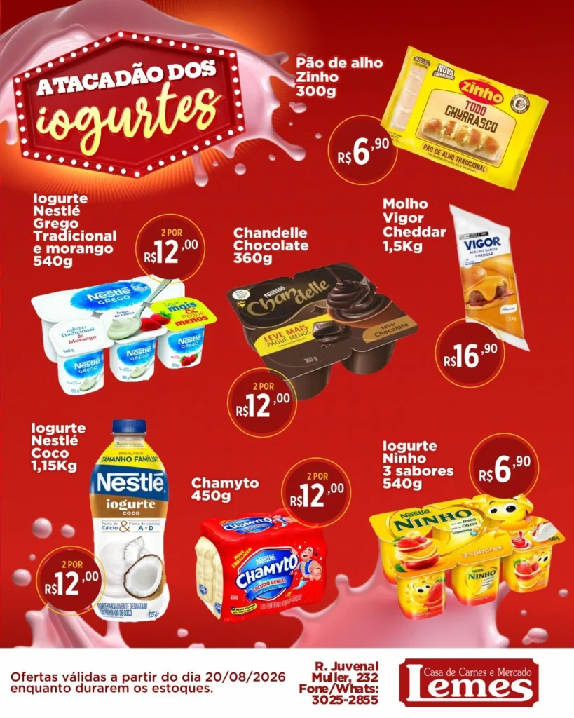 Ofertas Casa de Carnes e Mercado Lemes – 21/08/2026 Ofertas Casa de Carnes e Mercado Lemes – 21/08/2026