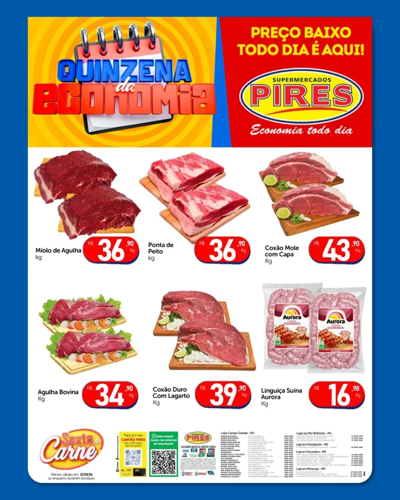 Ofertas Supermercados Pires – 21/08/2026