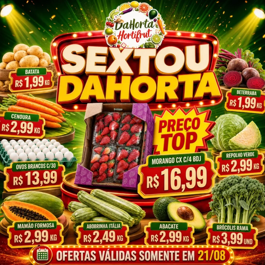 Ofertas Dahorta Hortifruti – 21/08/2026